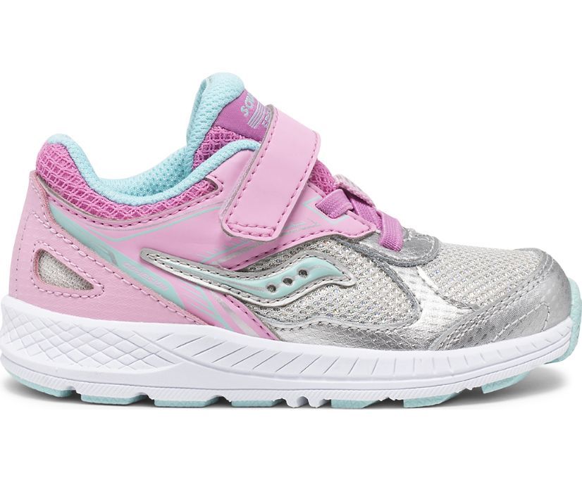 Kids' Saucony Cohesion 14 A/C Jr. Sneakers Pink / Silver | Singapore 803VRWD